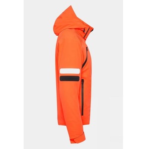 Men's Orange Waterproof Ski Jacket With Hood And Zipper Closure Gore-<b>Tex</b> Material Synthetic Insulation Left Sleeve Logo - Product Image 2