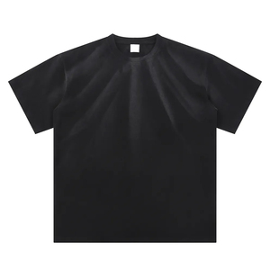 Camiseta de algodón casual de manga corta para hombre, estilo holgado, con efecto lavado a la nieve, modelo Summer 250g Washed Spray Monkey - Product Image 3