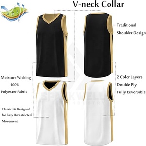 Camiseta de Baloncesto Unisex con Cuello en V, Malla sin Mangas, Absorbe la Humedad, Uniforme Deportivo para Adultos con Estampado por Sublimación - Product Image 6