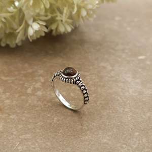 Natural Tiger's Eye Gemstone Bezel <b>Set</b> 925 Sterling <b>Silver</b> Plated Adjustable Dainty Antique Boho Daily Wear Statement <b>Ring</b> for - Product Image 4