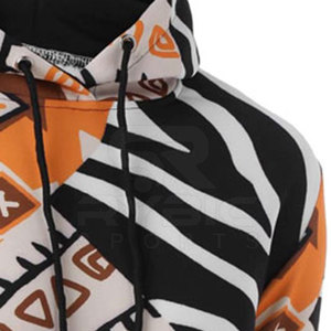 Sudadera con Capucha Sublimada para Hombre, Diseño Único, Color Vibrante, Estampado Completo, Estilo Urbano Hip Hop - Product Image 4