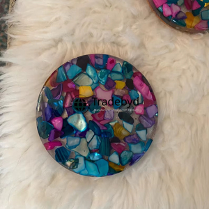 Eco Friendly Resin Coasters Handmade Reusable Premium Quality Luxury 4X4 Inches Drink Coaster <b>Set</b> for Home Tradebyd - Product Image 2