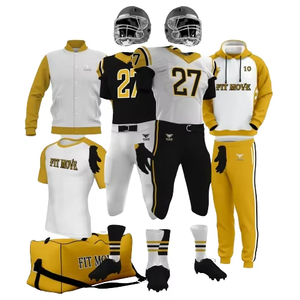 Ensemble d'uniformes de football américain respirants personnalisés en gros – Kit maillot et pantalon pour équipe sur mesure - Product Image 2