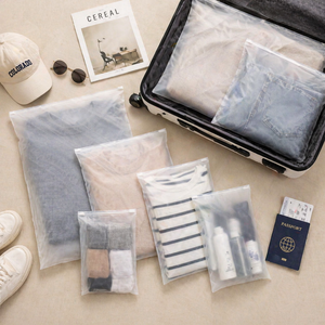 High-Quality Custom Printed Logo <b>Transparent</b> PVC Ziplock <b>Bags</b>, Small Size Ideal for Fashion Jewelry, Socks, and Retail Packaging - Product Image 1