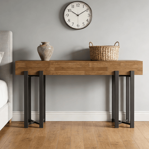 Consolle Lunga Moderna di Lusso in Legno Massello, Arredamento Contemporaneo per Ingresso, Appartamento, Hotel, Soggiorno - Product Image 2