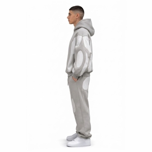 ชุดวอร์มเทคฟลีซโอเวอร์ไซส์สำหรับผู้ชาย – ชุดเสื้อฮู้ดและกางเกงจ็อกเกอร์สตรีทแวร์ระดับพรีเมียม - Product Image 4