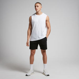 เสื้อกล้ามออกกำลังกายผู้ชาย ผ้าฝ้าย 95% สแปนเด็กซ์ 5% สำหรับเล่นเวท เพาะกาย แบบไม่มีแขน รับสกรีนโลโก้ ขายส่ง เสื้อผู้ชาย - Product Image 3