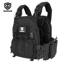 Gilet tactique modulaire multifonctionnel OEM en polyester noir, système MOLLE, résistant à l'eau, pour la chasse et les sports de plein air