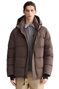 Veste matelassée en toile pour homme de qualité supérieure, chaude, rembourrée, protection hivernale, imperméable, coupe-vent, confortable, avec logo sur le devant - Product Image 6
