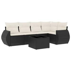 Conjunto de Sofás de Jardín en Negro y Blanco Crema para Muebles de Patio - Product Image 2