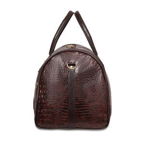 Modern Leather Travel Duffle Bag with <b>Adjustable</b> <b>Strap</b> Large Capacity Zipper Closure Premium Quality Stitching & Custom Branding - Product Image 5