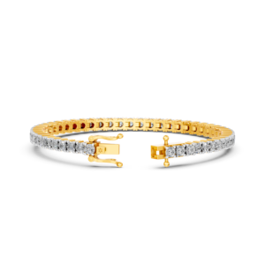 Brazalete Unisex Moderno con Diamante Cultivado en Laboratorio de 6 Quilates, Corte Brillante, Oro de 14K, Certificado IGI, Claridad VS, Color EF, Clásico - Product Image 4