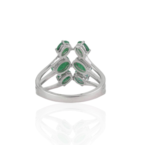 Best Selling Oval Cut 100% Authentic <b>Emerald</b> Gemstone Multi Shank 925 Sterling <b>Silver</b> <b>Ring</b> For Women Fine Jewelry Accessories - Product Image 5