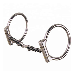 Bridon de dressage torsadé en os de 3/8 po avec anse en D décalée, haute qualité, toutes couleurs disponibles, pour l'équitation et l'entraînement des chevaux, vente en gros - Product Image 1