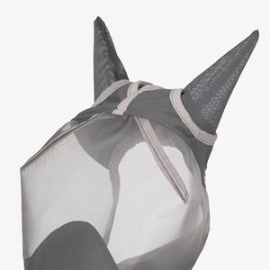Voile anti-mouches pour cheval à mailles fines, couvrant tout le museau, avec protection longue pour le nez et oreilles en tissu - Product Image 2