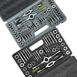 Set di 80 Maschi e Filiere Essenziali per Filettatura Esterna, Utensile per Taglio I, Standard SAE e Metrico, in Acciaio per Cuscinetti, Materiale HSS - Product Image 1