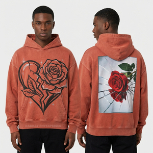 Sweat à capuche personnalisé pour homme, haute qualité, molleton épais 400 GSM, streetwear, OEM, uni, vierge, coupe oversize - Product Image 5