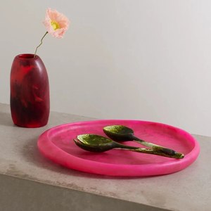 Eco Friendly Round Serving <b>Tray</b> With Textured Swirl Finish Polished Minimalist Tableware Polished Finish <b>Storage</b> <b>tray</b> - Product Image 4