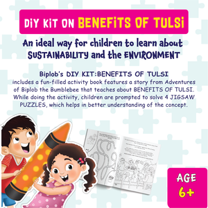 Libro de Actividades y Rompecabezas con Historias para Niños de 6+ Años, Juego de Juguetes DIY Tulsi Benefits con Crayones que Fomentan la Conciencia Ambiental - Product Image 2
