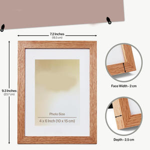 Marco de Fotos Decorativo Hecho a Mano de Madera Maciza, Marco de Fotos de Madera Natural Premium, Decoración Elegante para Mesa de Sala de Estar u Oficina en el Hogar - Product Image 3