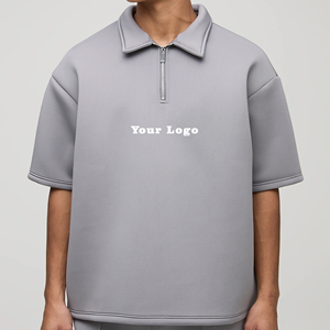Artículo en Oferta: Polo para Hombre con Cierre de Cremallera, 100% Algodón, Logotipo Personalizado, Color Sólido, Corte Holgado y Transpirable - Product Image 3