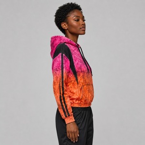 Sweat à capuche tendance pour femme, délavé à l'acide, personnalisable sur le devant, séchage rapide, respirant, écologique, 100% coton, classique, avec poche kangourou - Product Image 2