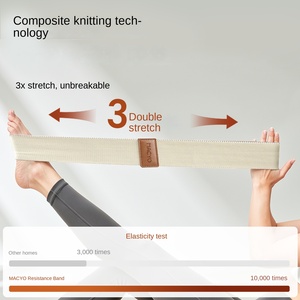 Macyo Bande de Résistance Élastique pour Yoga, <span class=keywords><strong>Fitness</strong></span> des Fessiers, Pilates, Ceinture de Raffermissement, Anneau de Flexion des Cuisses, en <span class=keywords><strong>Latex</strong></span> Tricoté pour Entraînement d'Étirement - Product Image 4