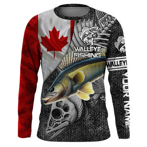 Camiseta de Pesca Unisex para Bebés y Niños Pequeños, Manga Larga, Estampado Digital, UPF 50, Antibacteriana, Spandex/Poliéster, Transpirable - Product Image 2