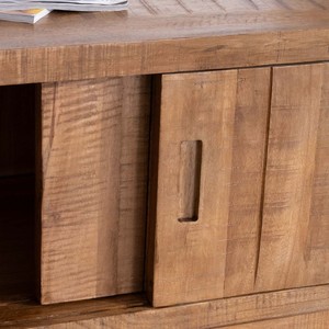 Meuble TV Vandana Ivory Design en bois de manguier massif, style ethnique chic - Product Image 4