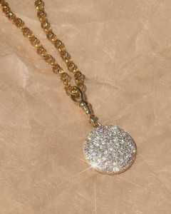 Custom 14K 18K <b>Solid</b> <b>Gold</b> Round Cut Lab Grown Diamonds Charm Pave Set Celestial Vintage Charm Only <b>Pendant</b> For Women Wholesale - Product Image 4
