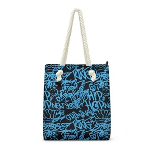 Bolso de Mano para Mujer con Diseño de Graffiti, Estilo Playa, para Compras, Práctico, Clásico, con Asas de Cuerda, Impresión Bajo Demanda, Dropship - Product Image 4