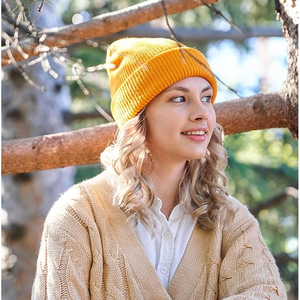 White Knit Beanie Hat Ribbed <b>Winter</b> <b>Cap</b> Unisex Soft Warm Stretch Plain Skull <b>Cap</b> Custom OEM Wholesale Hat - Product Image 5