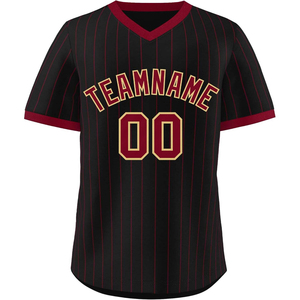 Meilleur prix Ensemble de maillots de baseball pour hommes adultes, nom d'équipe personnalisé imprimé, col en V, 100% polyester, vêtements de sport respirants, shorts courts - Product Image 2