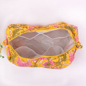 Grande trousse de toilette et de rangement matelassée, imprimée au bloc, écologique, unisexe, portable, lavable, avec fermeture éclair, pour l'été et le voyage - Product Image 5