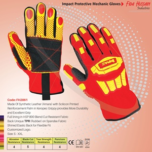 ถุงมือช่างแบบกําหนดเองป้องกันแรงกระแทกคุณภาพสูงสําหรับใช้ประจําวัน 2024 ถุงมือช่างขายส่งถุงมือหนังจากปากีสถาน - Product Image 4