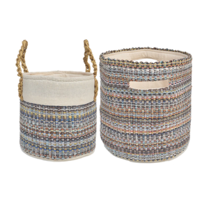 Cesta de Almacenamiento de Paja Hecha a Mano de Calidad Industrial, Cesta de Macramé de Hierba Marina con Asa, Cesta de Ratán para Decoración del Hogar - Product Image 2