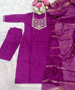 Ensemble Kurti et Palazzo en Mélange de Rayonne et Coton, Tissé, Imprimé Numérique, Séchage Rapide, Grande Taille, Vêtement Ethnique Décontracté, Rose - Product Image 3