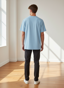 Camiseta de Jersey Casual de Cuello Redondo y Manga Corta para Hombre, con Estampado Personalizado por Transferencia de Calor, Corte Regular, 60% Algodón, 40% Poliéster, 180 Gramos - Product Image 4