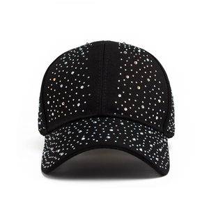 New <b>Plain</b> <b>Cap</b> Fitted Classic <b>Baseball</b> <b>Caps</b> Hat Classic Adjustable Rhinestone <b>Baseball</b> Snap-back Hat Men Women <b>Cap</b> - Product Image 2