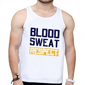 OEM Service Fashion Letter Print Quick Dry Breathable tank Top Mens Clothing Gym Wear Tirupur Bamboo Organic Cotton tank Top - Product Image 1