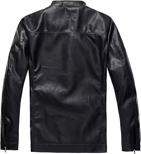 Chaqueta de Cuero para Hombre con Bolsillos Dobles en el Pecho |   Chaqueta de Cuero con Cierre para Motociclistas, para Caza y Senderismo |   Chaqueta Transpirable para Exteriores - Product Image 2