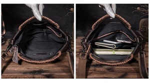 Leather Luxury Large Casual Tote <b>Women's</b> Handbag with Two Handles <b>Over</b> <b>the</b> <b>Shoulder</b> Satchel LKU-0743 - Product Image 3