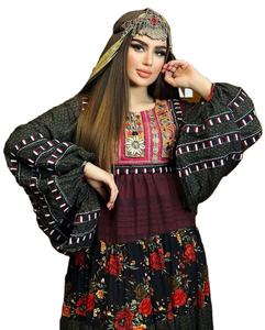 Handwoven Afghani Dress with Ethnic Embroidery Kuchi Tribal Women Dress with Authentic Stitching - Product Image 5