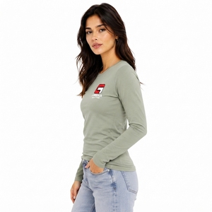 Custom Design <b>Women</b> <b>Long</b> Sleeve <b>T</b>-<b>Shirt</b> Premium Cotton Full Sleeve Fashion Wear with OEM Size Private Label Wholesale Supplier - Product Image 3