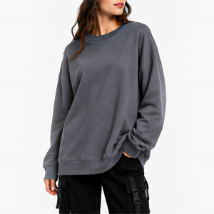 Sudadera Oversize de Moda para Mujer, Estilo Urbano Personalizado, Hombros Caídos, Manga Larga, Sudadera con Estampado Personalizado - Product Image 5