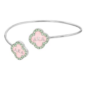 Pink Rhinestone Clover Open Bangle <b>Bracelet</b> Women Fashion Jewelry Elegant <b>Cuff</b> <b>Bracelet</b> Sparkling Accessory Gift for Party - Product Image 2