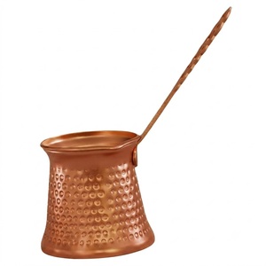 Modern Pure Hammered Turkish Copper Coffee Pot Traditional Coffee <b>Maker</b> With Durable Wooden Handle Wholesale Factory Supplies - Product Image 2