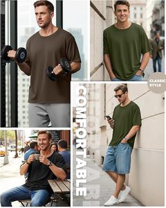เสื้อยืดโอเวอร์ไซส์ผ้าฝ้ายแท้ 100% น้ำหนัก 220 กรัม พิมพ์ลายตามสั่งที่ไหล่ สไตล์ฮิปฮอป ไซส์ใหญ่พิเศษ ผ้าฝ้ายแท้ 100% ทรงบ็อกซี่ สำหรับผู้ชาย - Product Image 5