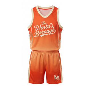Conjunto de Uniforme de Baloncesto Estilo Urbano, Jersey y Pantalones Cortos, Malla Transpirable, Ropa Deportiva para Equipos, Maluza Industries - Product Image 1