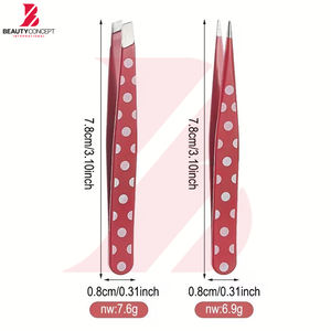 Pinzas de acero inoxidable para cejas, perfectas para el cuidado personal y la depilación de precisión, herramienta para uso doméstico y en salones de belleza - Product Image 2